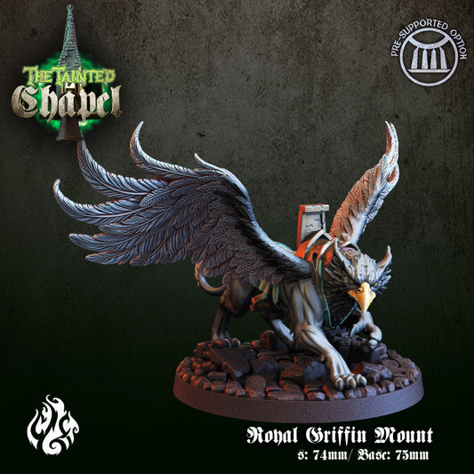 Royal Griffin Mount Tabletop Miniature | The Tainted Chapel Collection | Crippled God Foundry