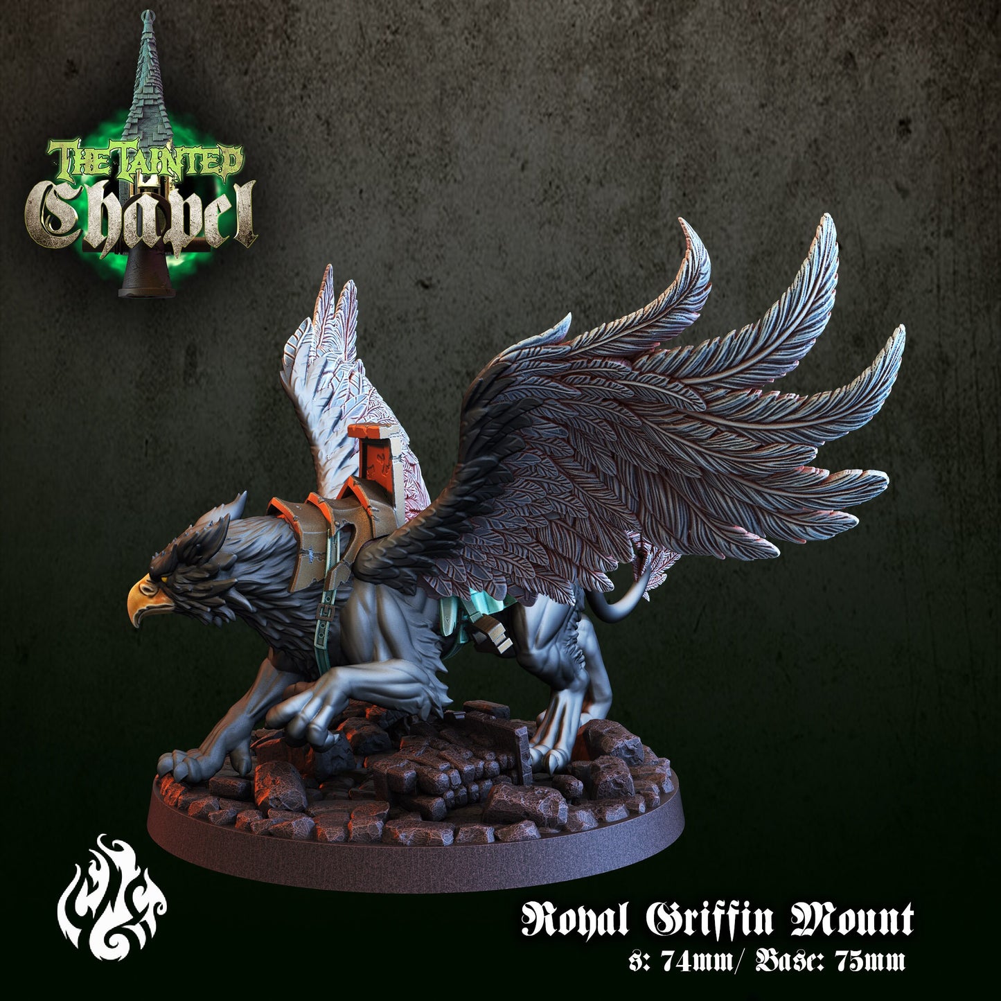 Royal Griffin Mount Tabletop Miniature | The Tainted Chapel Collection | Crippled God Foundry