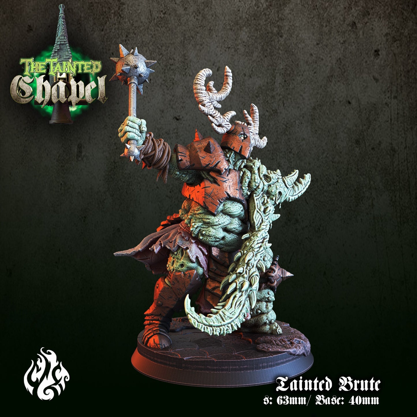 Tainted Brute Tabletop Miniature | The Tainted Chapel Collection | Crippled God Foundry