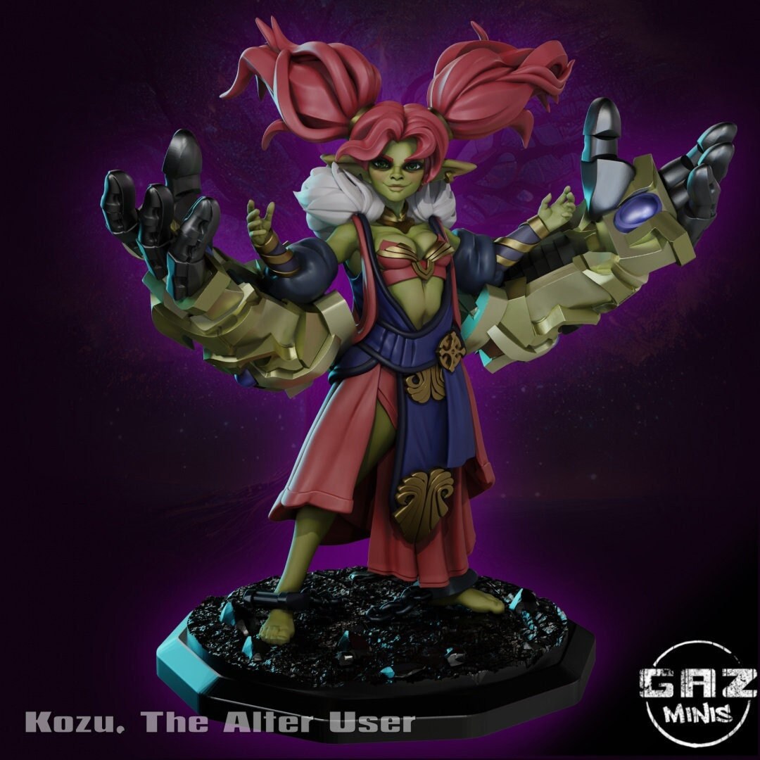 Kozu the Alter User Tabletop Miniature and Variants | Goblin Girls | Gaz Miniatures