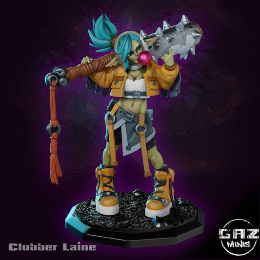 Clubber Laine Goblin Tough Tabletop Miniature and Variants | Goblin Girls | Gaz Miniatures