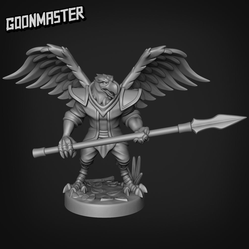 Eagle Spearman Resin Miniature Set | Murder Birds | Goon Master Games