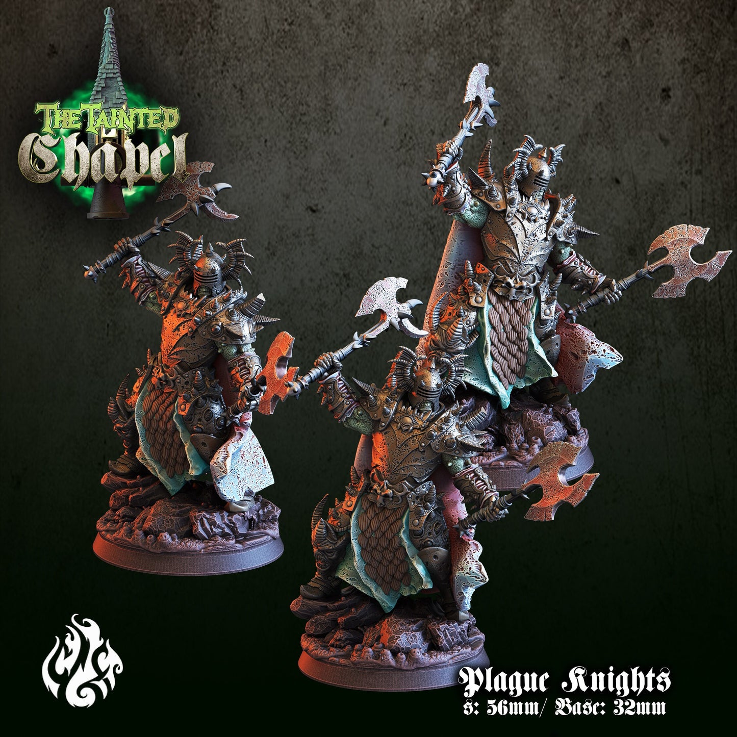 Plague Knights Tabletop Miniature Set| The Tainted Chapel Collection | Crippled God Foundry