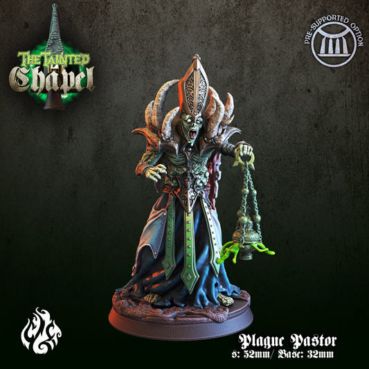 Plague Pastor Tabletop Miniature | The Tainted Chapel Collection | Crippled God Foundry