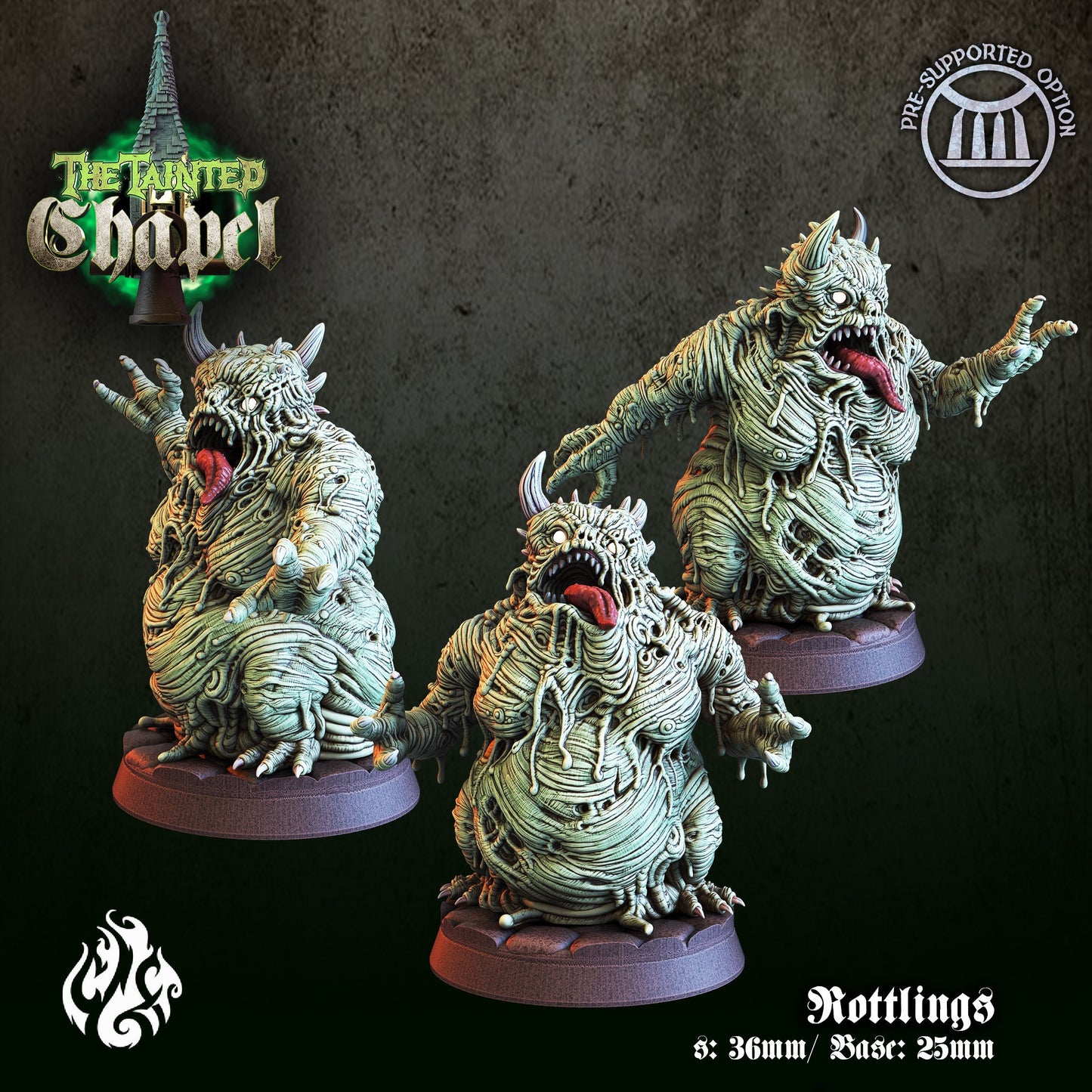 Rottlings Tabletop Miniature | The Tainted Chapel Collection | Crippled God Foundry