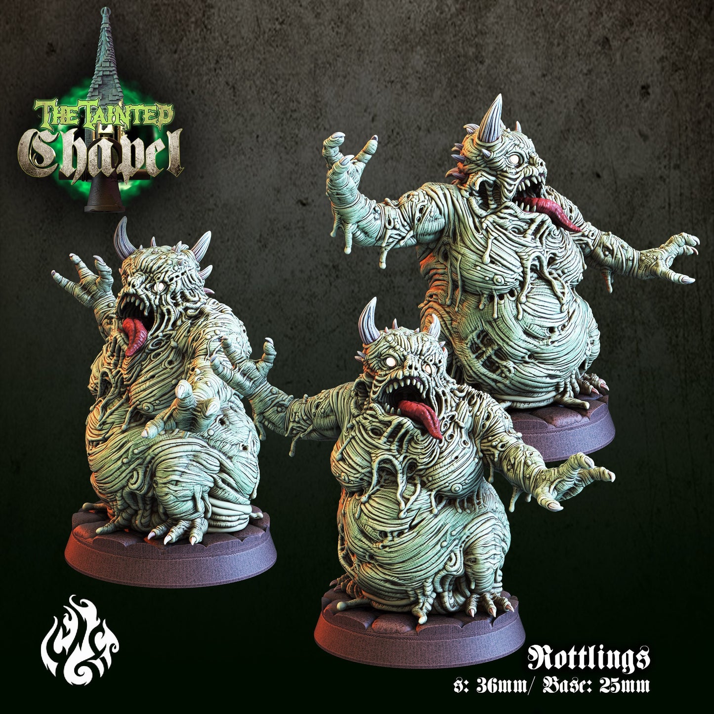 Rottlings Tabletop Miniature | The Tainted Chapel Collection | Crippled God Foundry