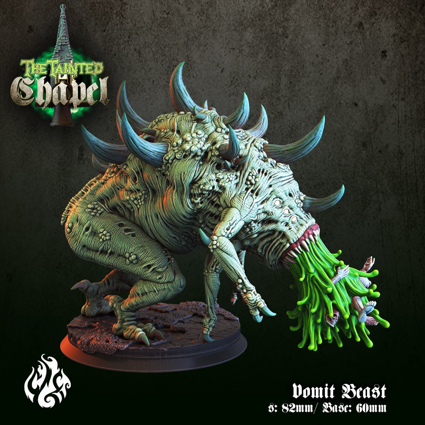 Vomit Beast Tabletop Miniature | The Tainted Chapel Collection | Crippled God Foundry