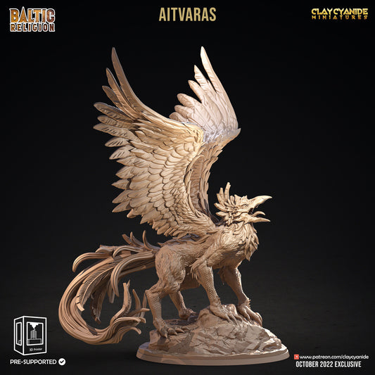 Aitvaras Nature Spirit Resin Miniature | Baltic Religion Series RPG Tabletop | Clay Cyanide Miniatures