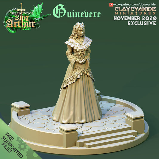 Queen Guinevere Resin Miniature | Arthurian Legends Series RPG Tabletop | Clay Cyanide Miniatures