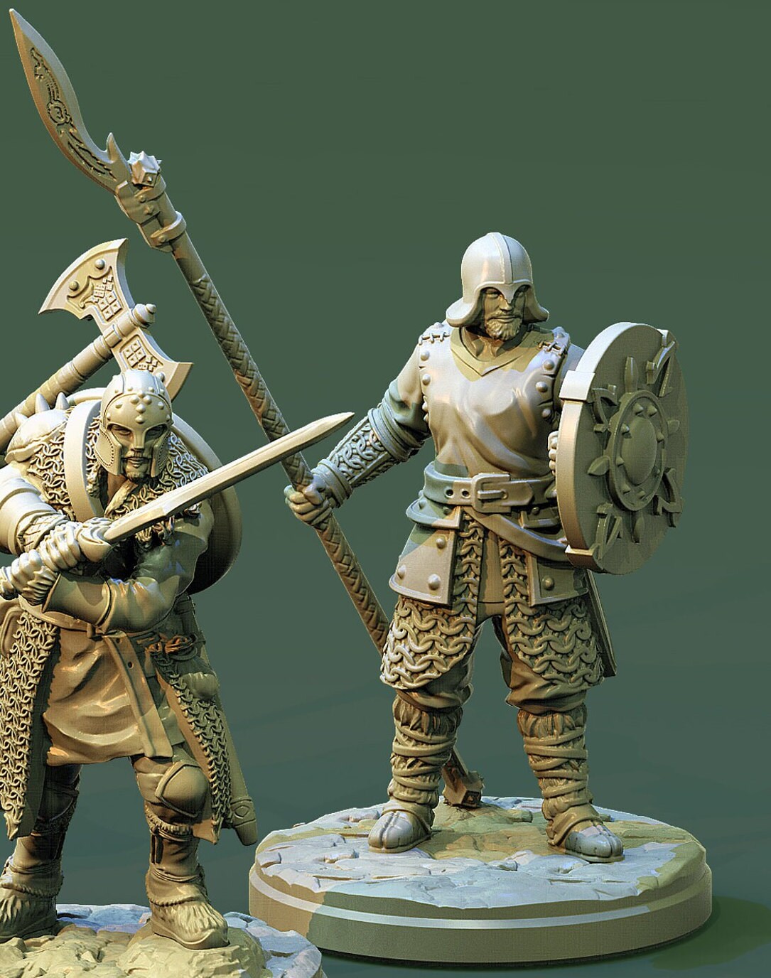 Saxon Invaders Resin Miniature Set | Arthurian Legends Series RPG Tabletop | Clay Cyanide Miniatures