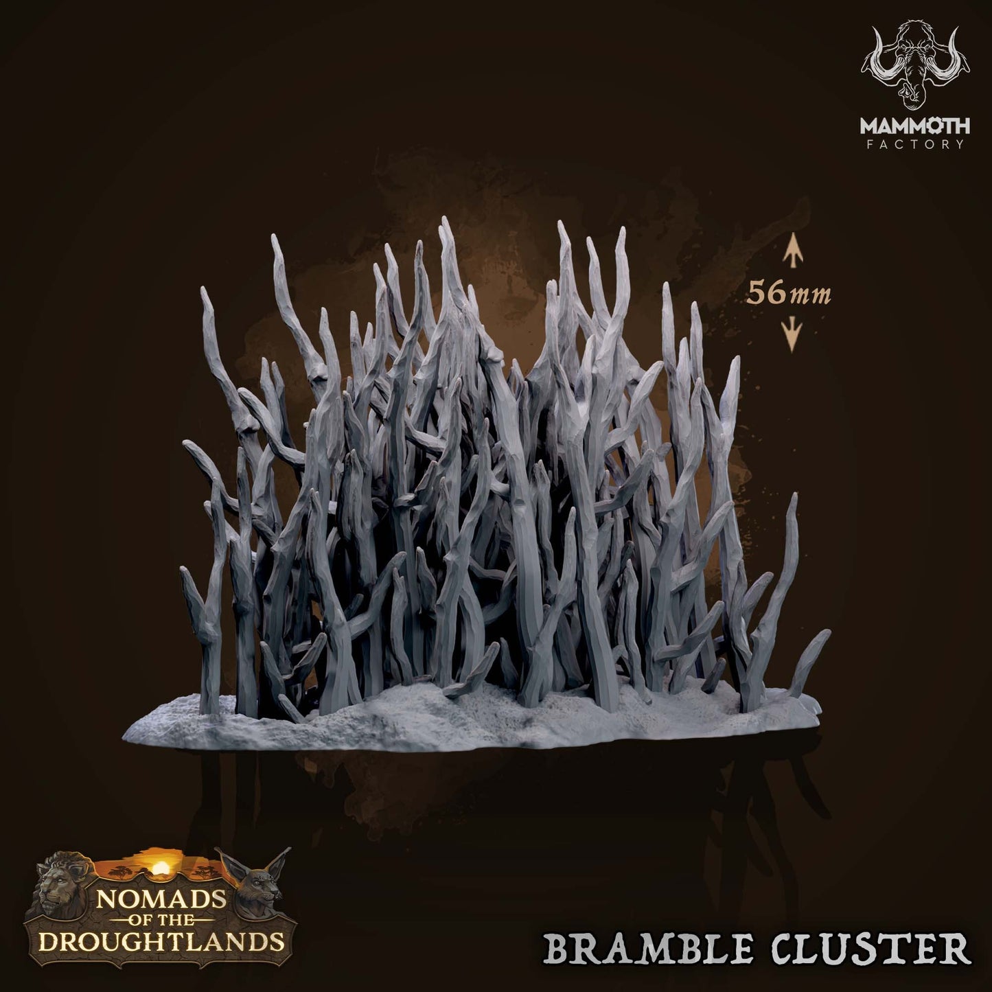 Bramble Cluster Tabletop Miniature Terrain | Nomads of the Droughtlands Collection | Mammoth Factory