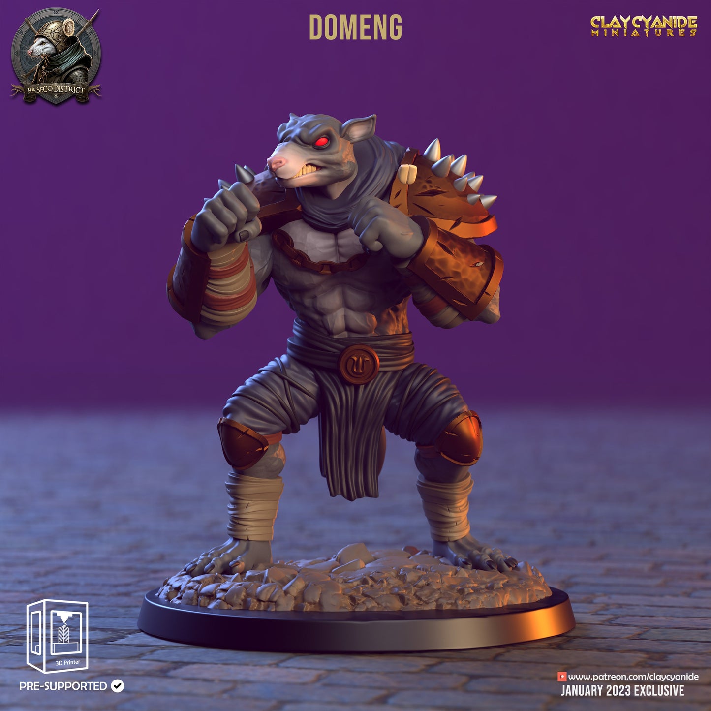 Rat Brutes Resin Miniature Set | Baseco District Series RPG Tabletop | Clay Cyanide Miniatures