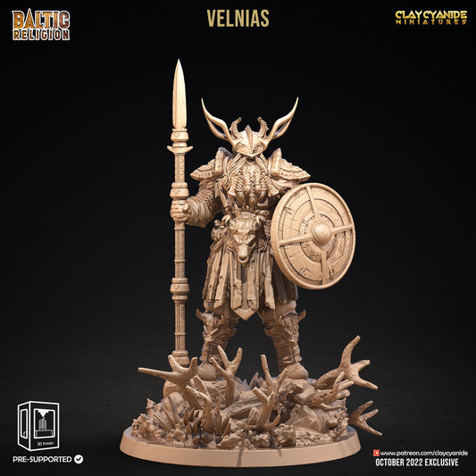 Velnias God of the Dead Resin Miniature | Baltic Religion Series RPG Tabletop | Clay Cyanide Miniatures