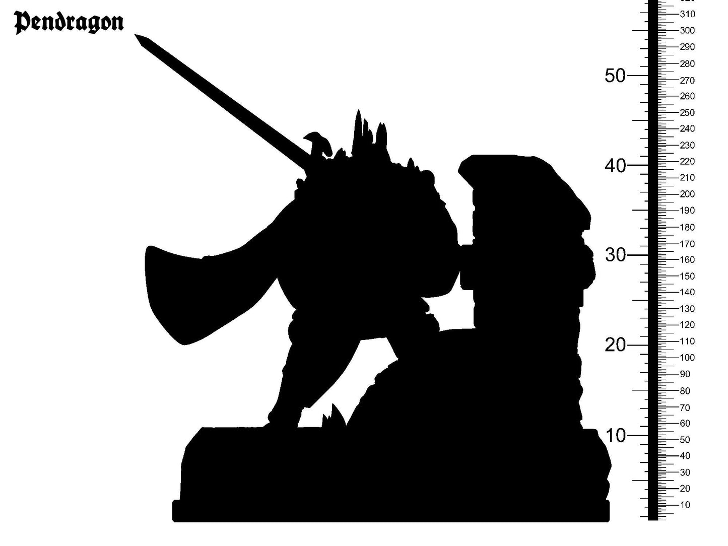 Uther Pendragon Resin Miniature | Arthurian Legends Series RPG Tabletop | Clay Cyanide Miniatures