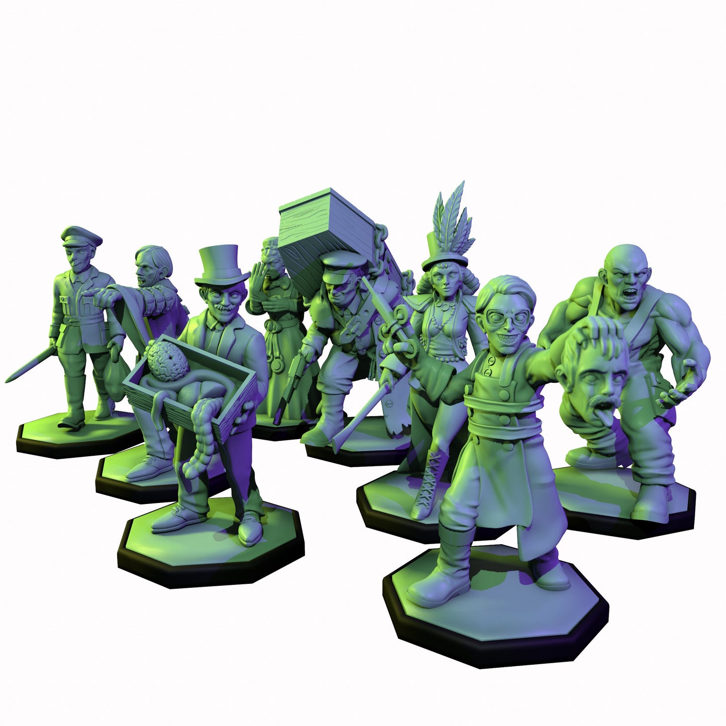 West's Investigators Lovecraft Resin Miniature Set | Herbert West's Reanimations Series RPG Miniatures Tabletop | Cosmondo