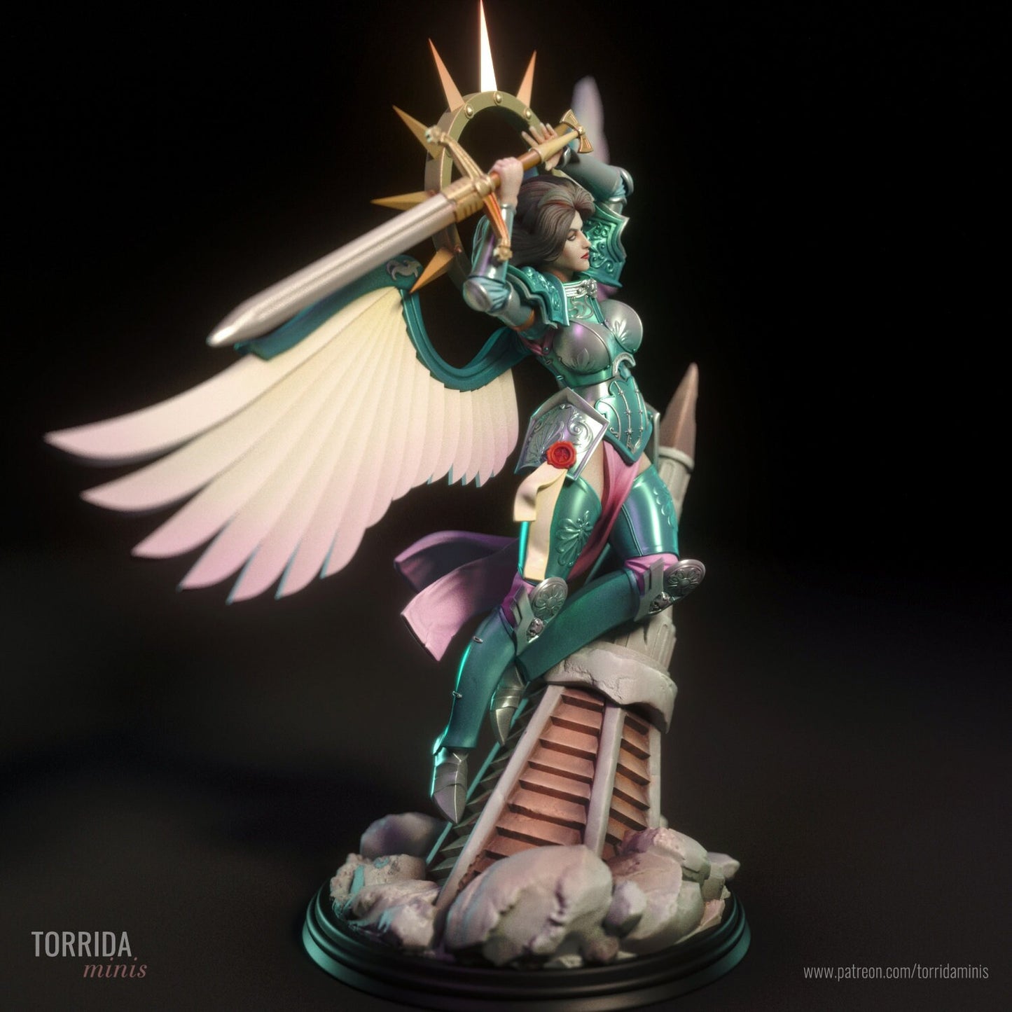 Armored Angel Pin Up Statue & Miniature | Torrida Minis