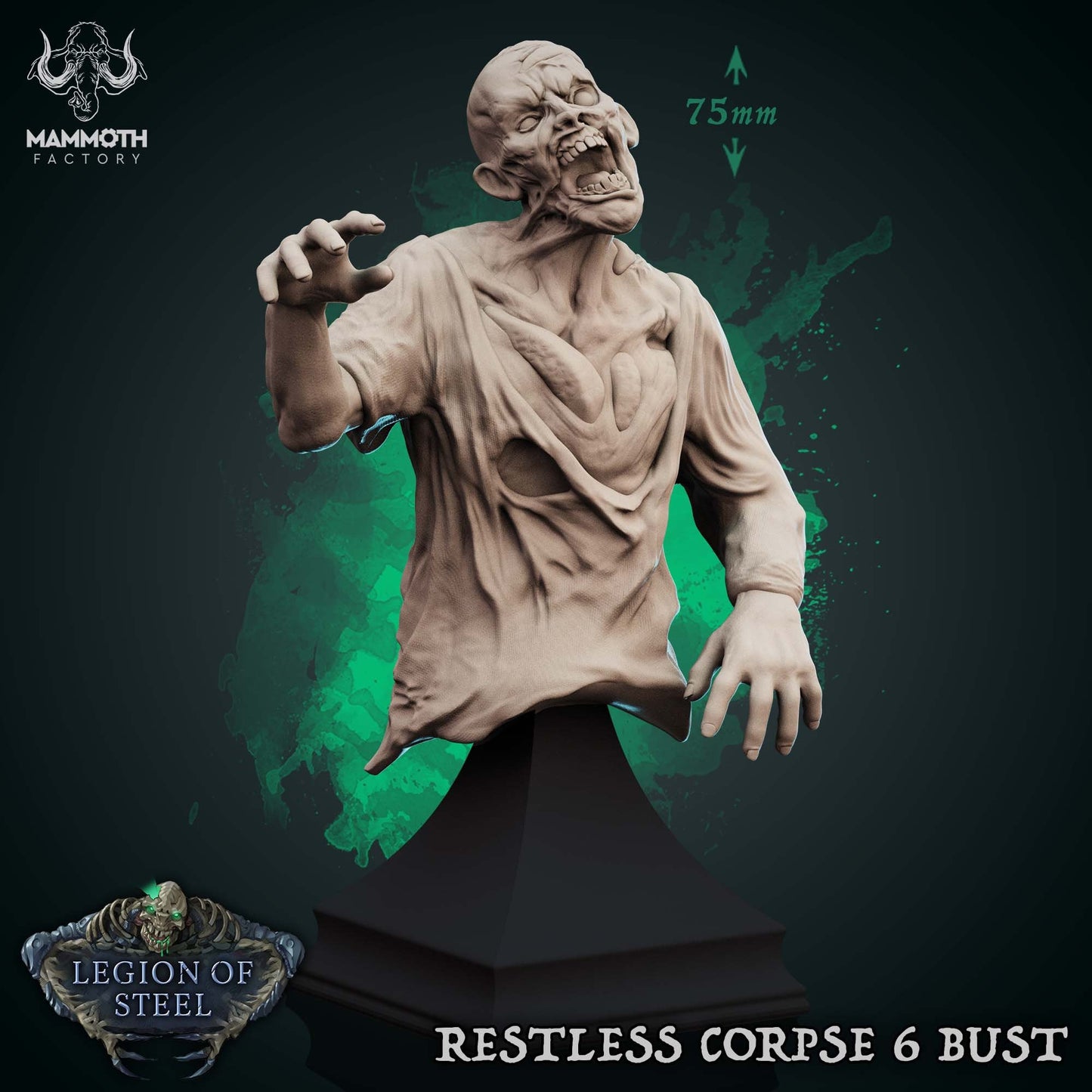 Restless Corpse Resin Busts | Mammoth Heroes Collection | Mammoth Factory