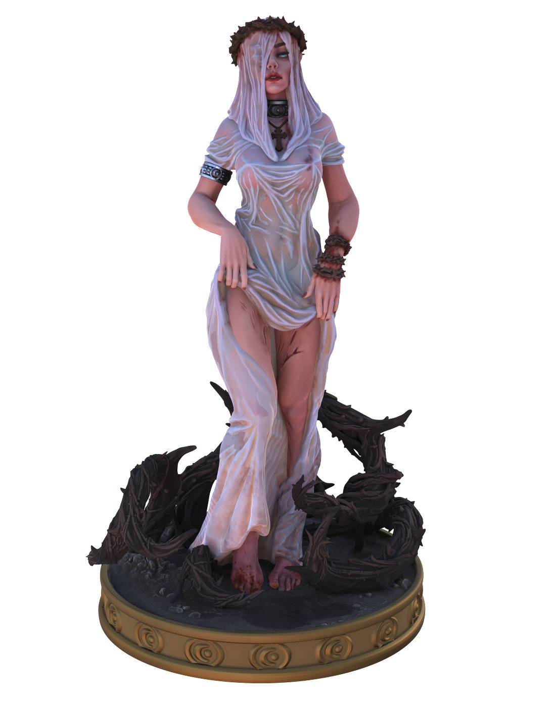 Witch of the Demonic Thorn Pin Up Statue & Variants | Astland 3D Studio