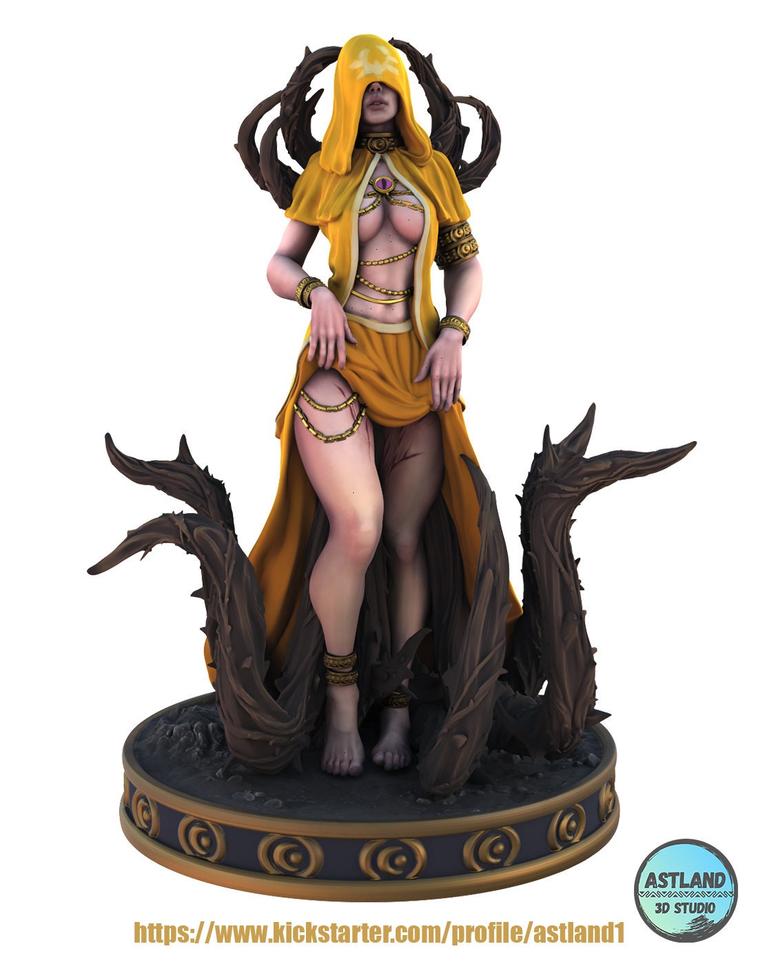 Witch of the Demonic Thorn Pin Up Statue & Variants | Astland 3D Studio