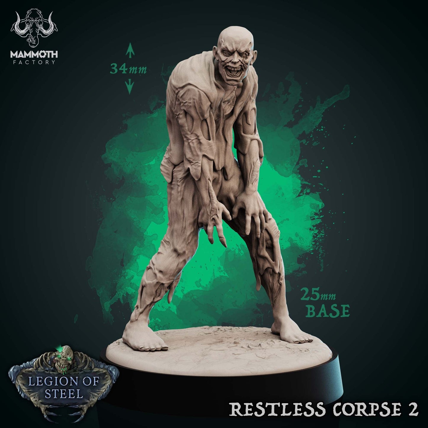 Restless Corpses Tabletop Miniature Set | Legion of Steel Collection | Mammoth Factory