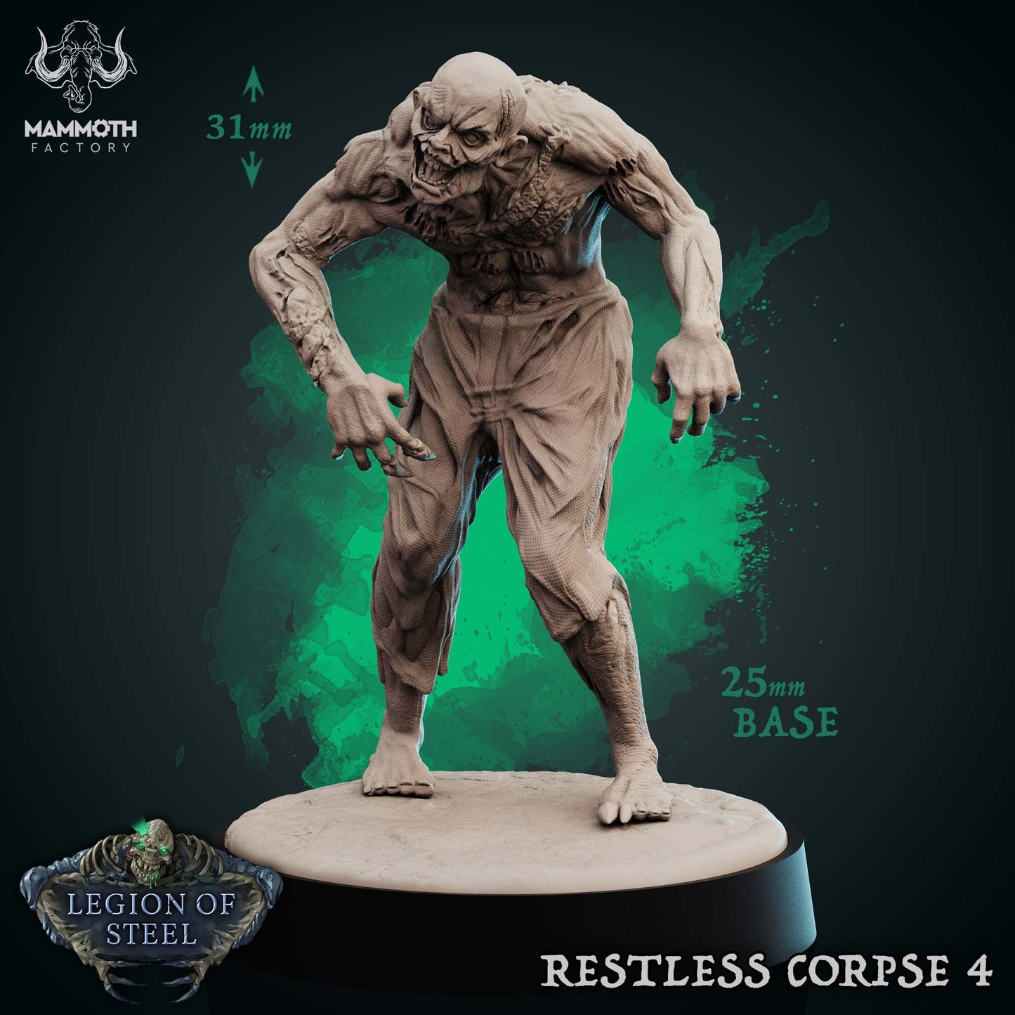 Restless Corpses Tabletop Miniature Set | Legion of Steel Collection | Mammoth Factory