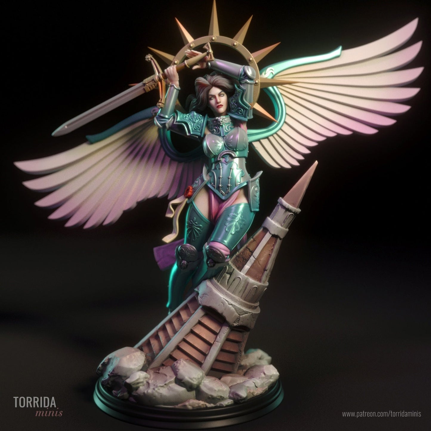 Armored Angel Pin Up Statue & Miniature | Torrida Minis