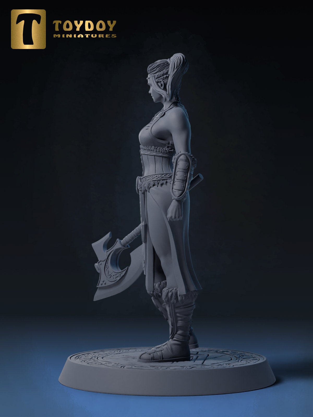 Thyra the Northwoman Female Viking Tabletop RPG Miniature | Toydoy Miniatures