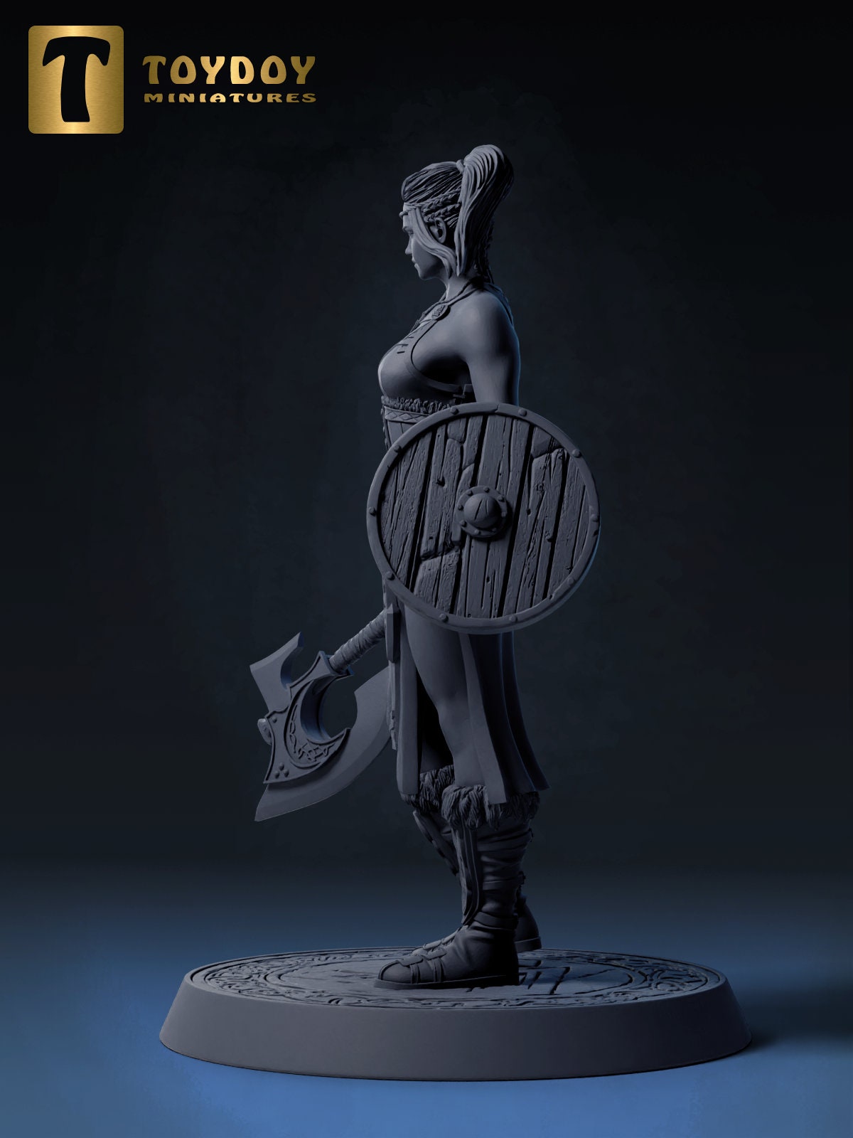 Thyra the Northwoman Female Viking Tabletop RPG Miniature | Toydoy Miniatures