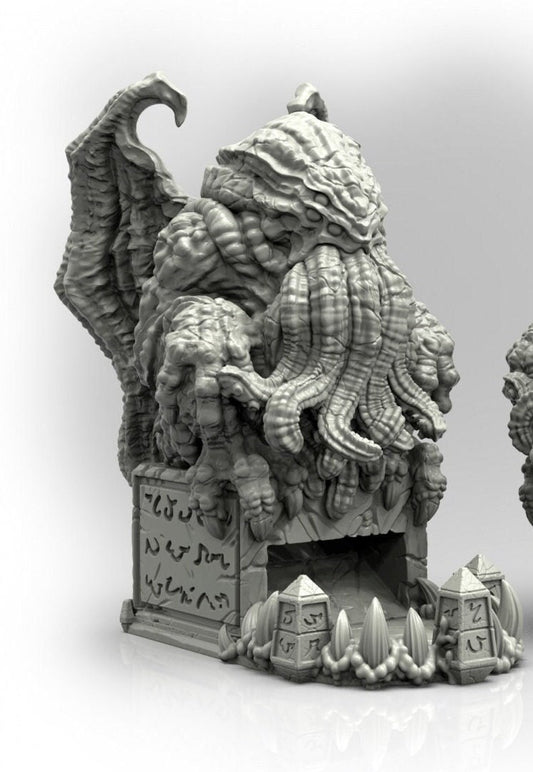 Cthulhu Dice Tower | In The Mouth of Fear Series RPG Miniatures Tabletop | Adaevy Creations