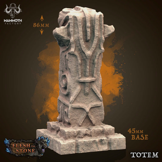 Stone Totem Tabletop Miniature Terrain | Flesh to Stone Collection | Mammoth Factory