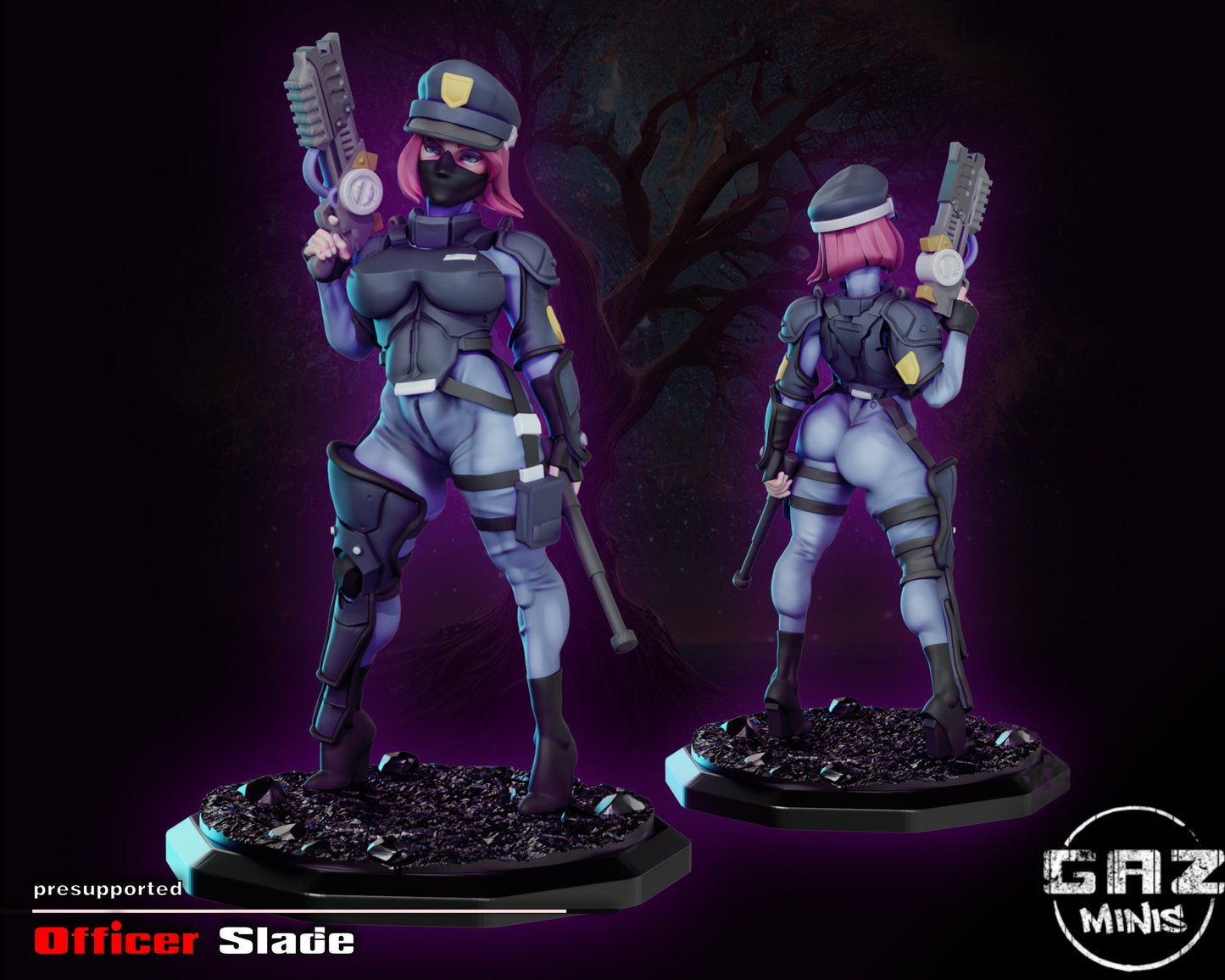 Officer Slade Tabletop Miniature | Law of the Lawless | Gaz Miniatures