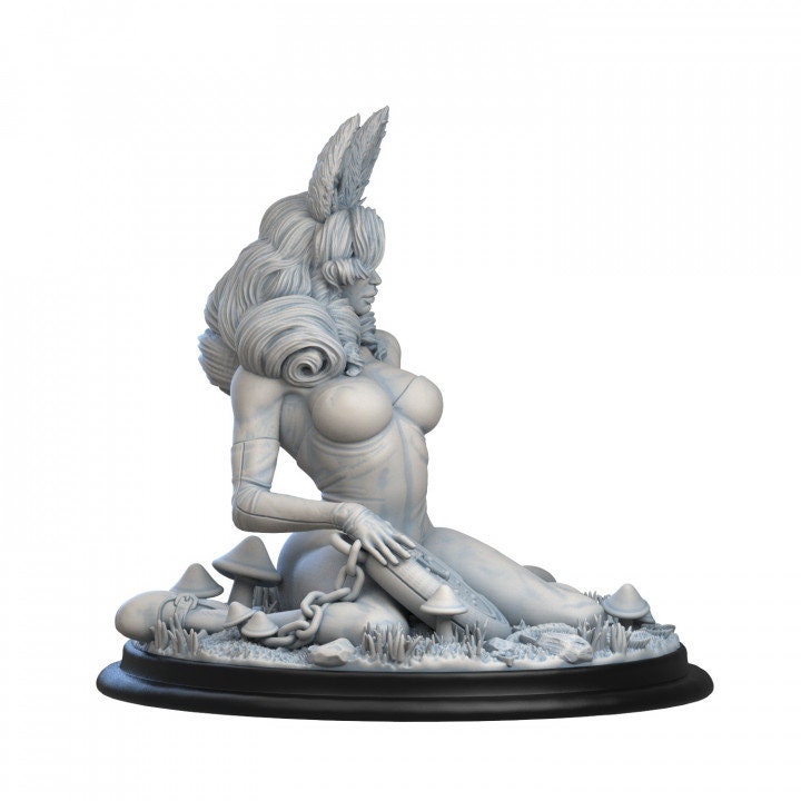 White Rabbit Pin Up Statue & Miniature | Alice in Creepyland | Siryll Art