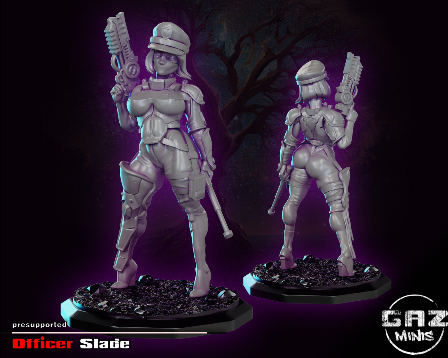 Officer Slade Tabletop Miniature | Law of the Lawless | Gaz Miniatures