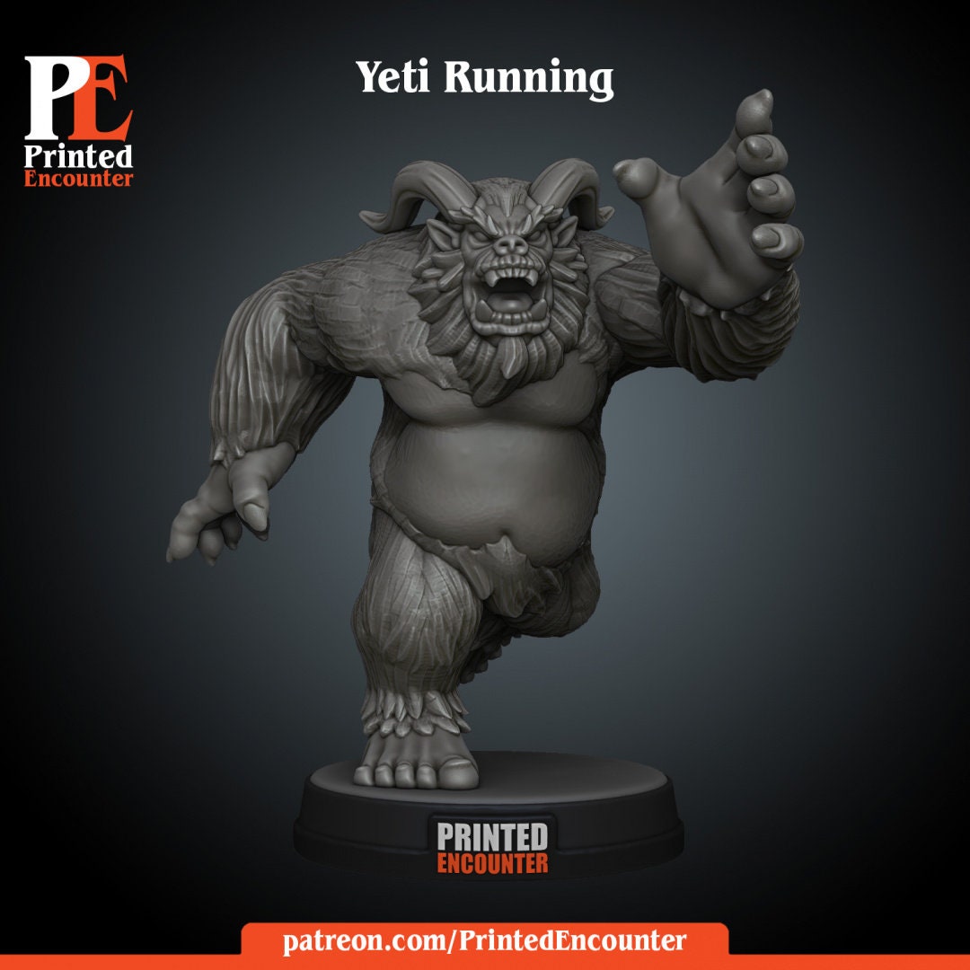 Yeti Tabletop Miniature Set | Printed Encounter