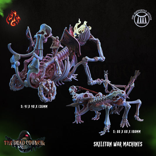 Skeletal War Machines Tabletop RPG Miniature Set | The Dead Council Collection | Crippled God Foundry