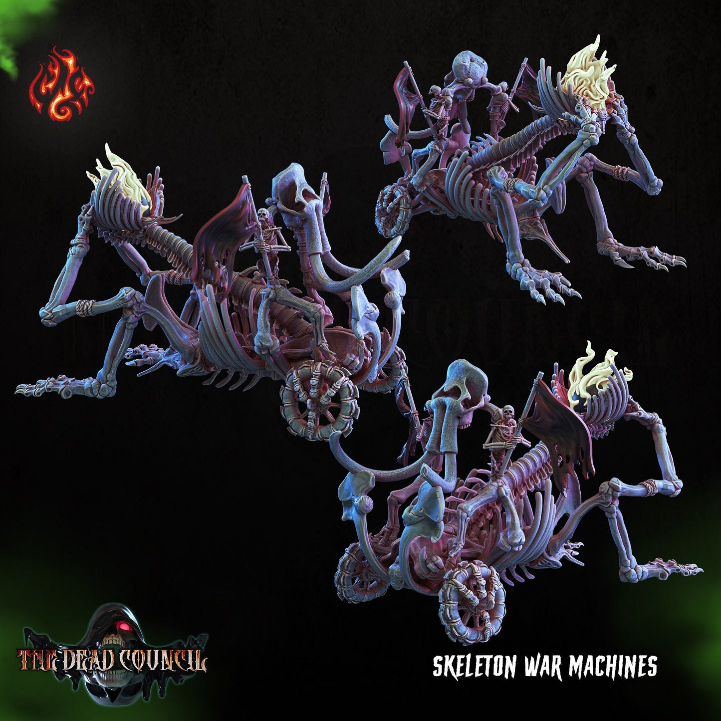 Skeletal War Machines Tabletop RPG Miniature Set | The Dead Council Collection | Crippled God Foundry