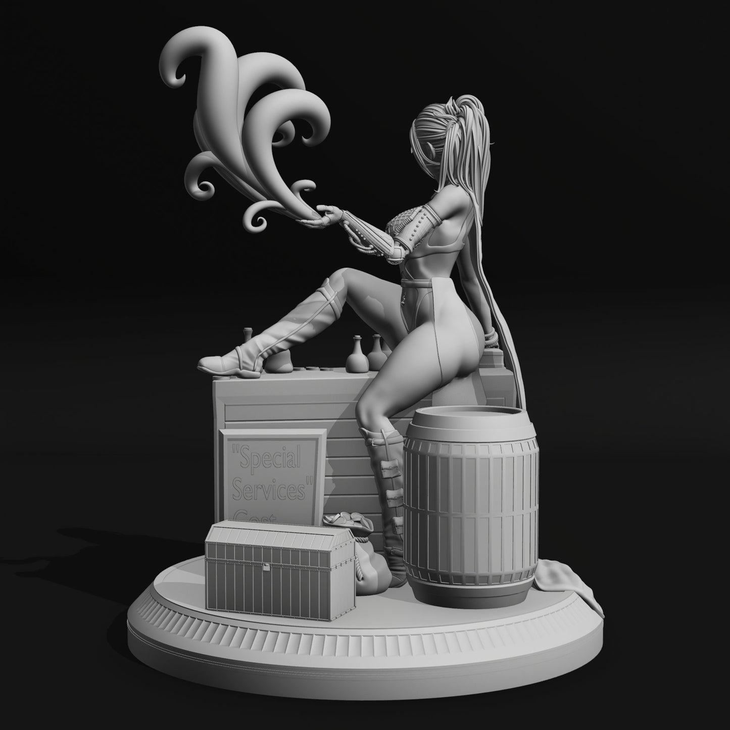 Wicked Shopkeep Pin Up Statue & Miniature | QB Works