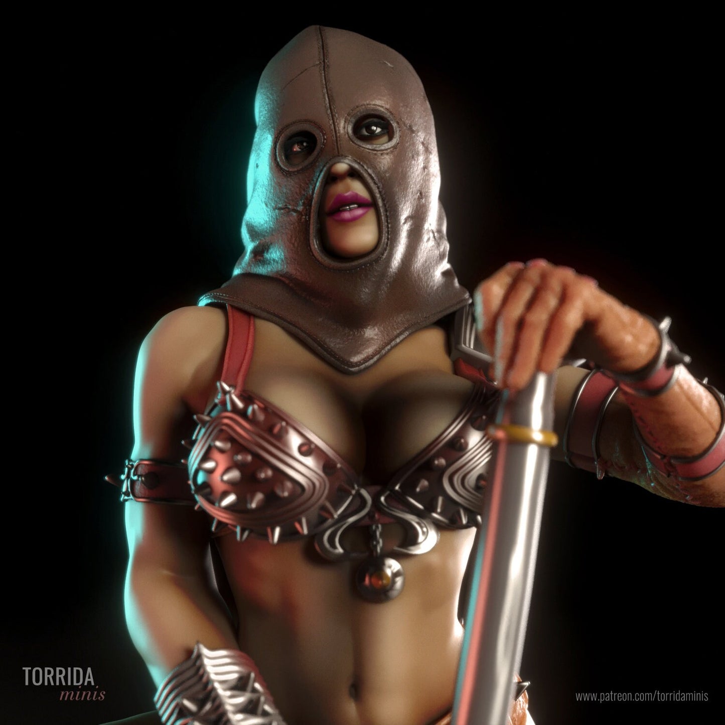 Amyra the Executioner Pin Up Statue & Miniature | Torrida Minis