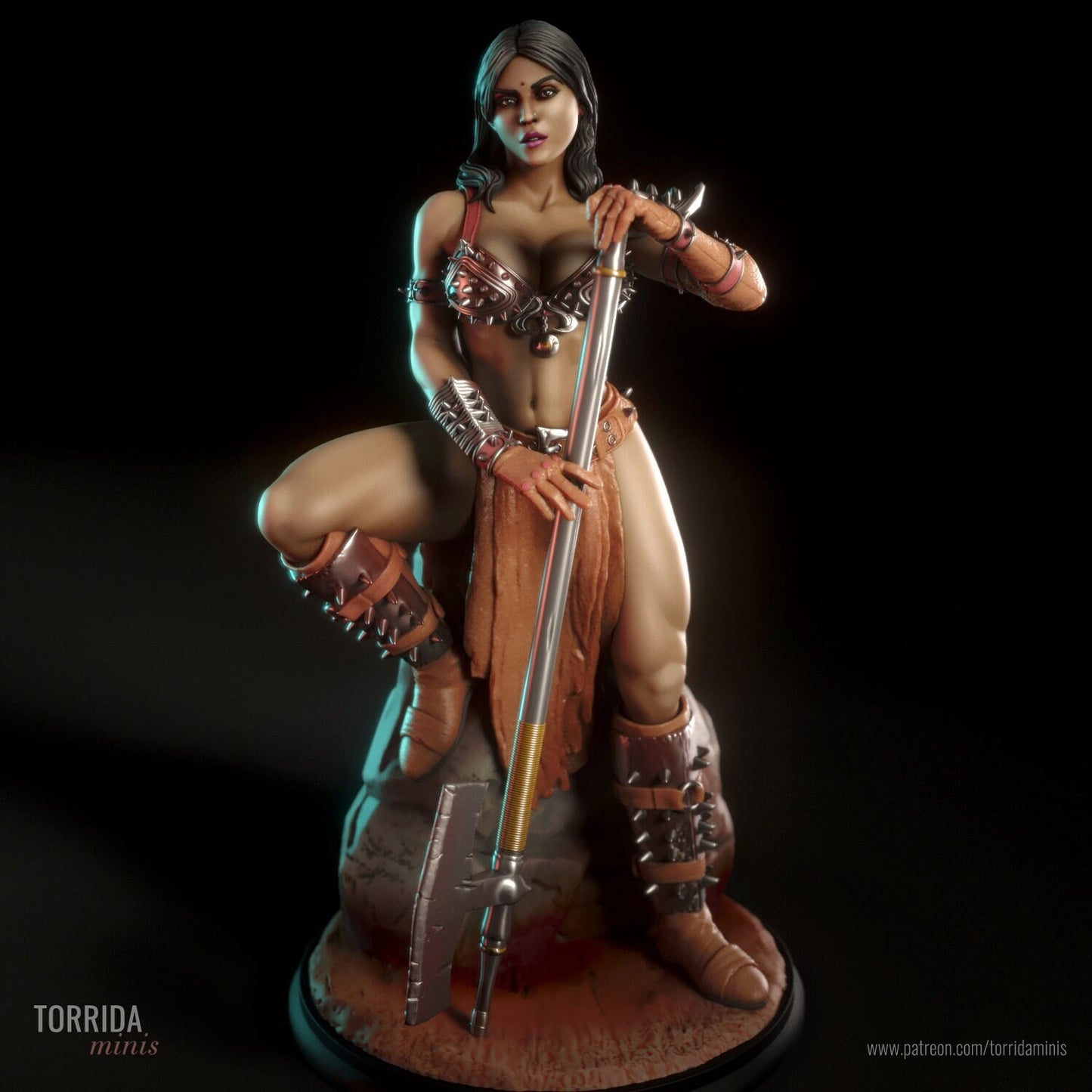 Amyra the Executioner Pin Up Statue & Miniature | Torrida Minis