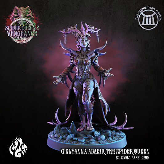 Spider Queen Tabletop RPG Miniature | Spider Queen's Vengeance Collection | Crippled God Foundry