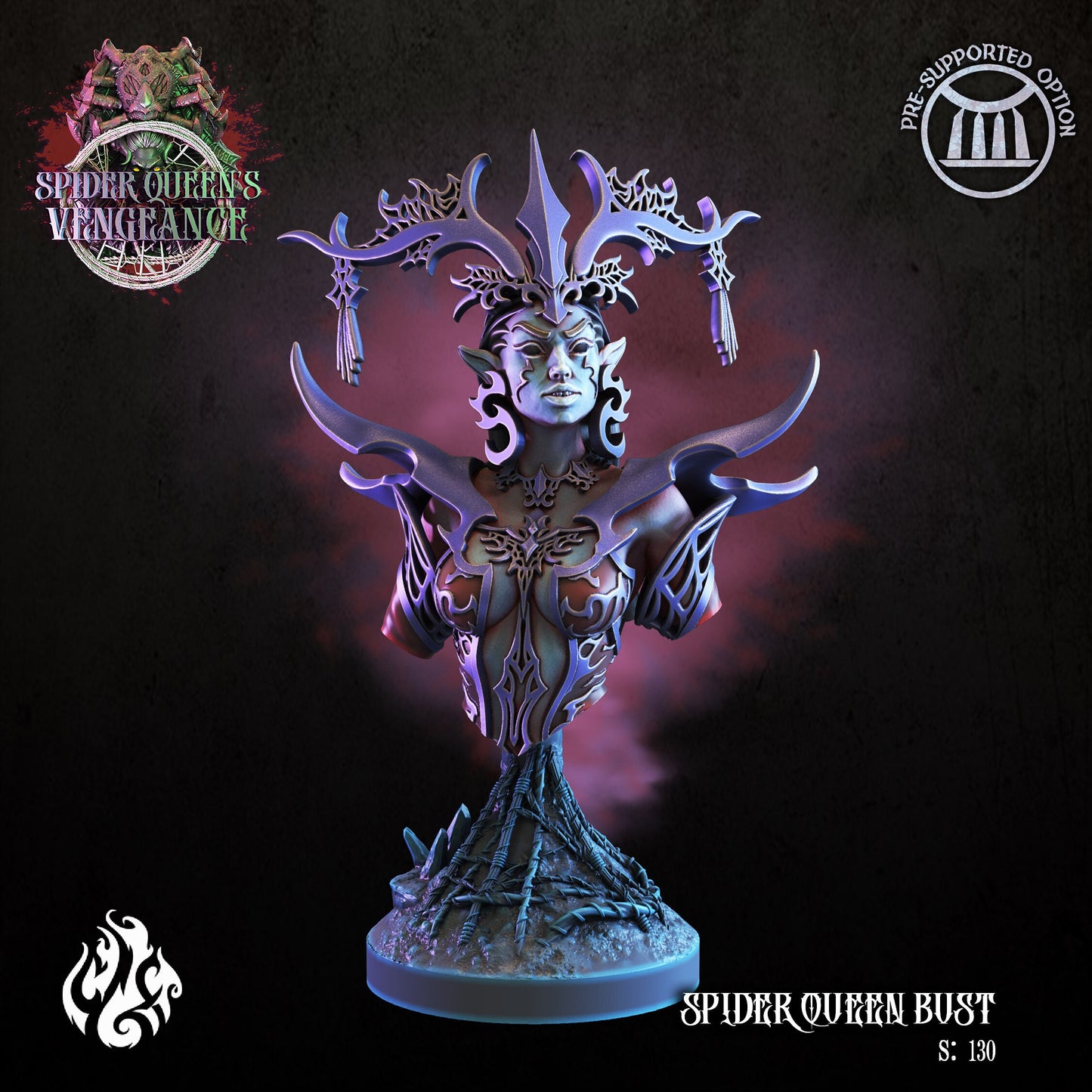 Arachnomancer Tabletop RPG Miniature | Spider Queen's Vengeance Collection | Crippled God Foundry