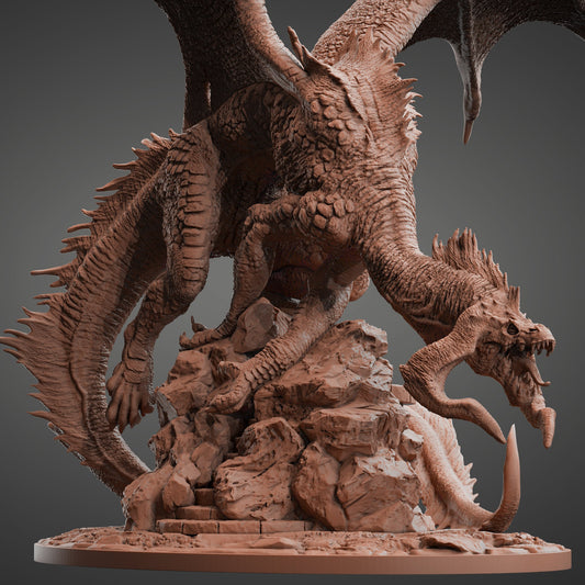 Ancient Black Dragon Resin RPG Miniature | Print My Minis | World of Dragons 2