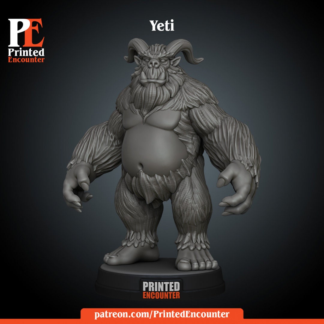 Yeti Tabletop Miniature Set | Printed Encounter