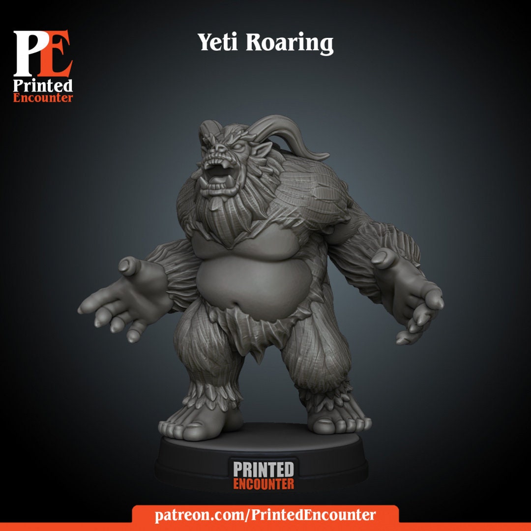 Yeti Tabletop Miniature Set | Printed Encounter