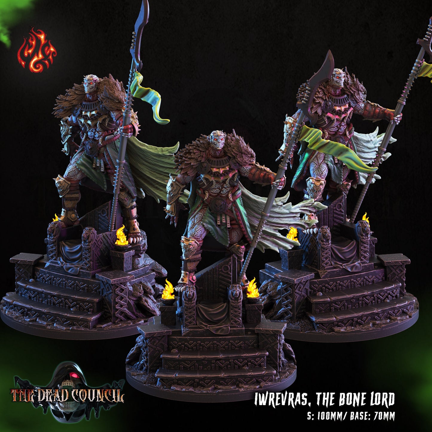 The Bone Lord Tabletop RPG Miniature | The Dead Council Collection | Crippled God Foundry