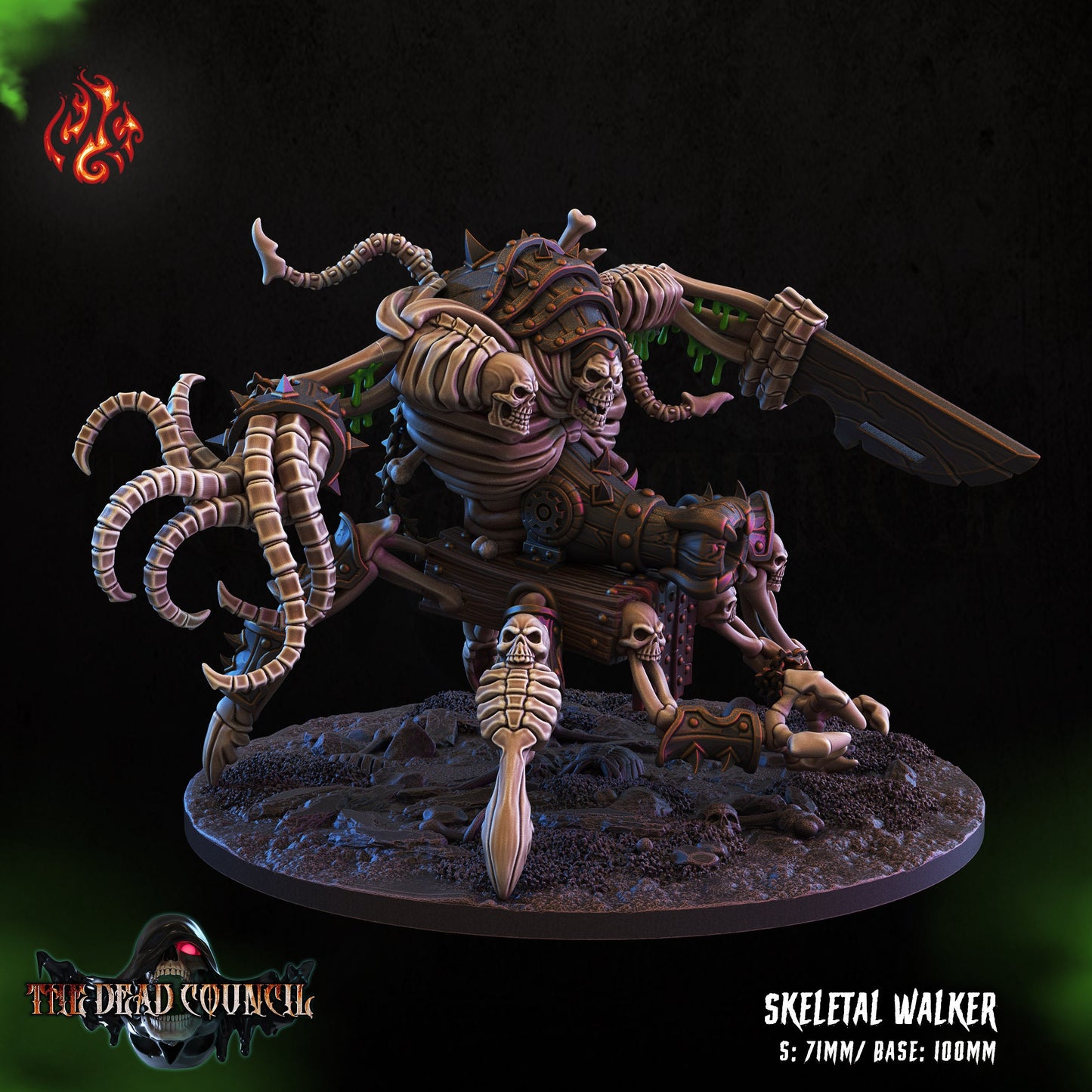 Skeletal Walker Tabletop RPG Miniature | The Dead Council Collection | Crippled God Foundry