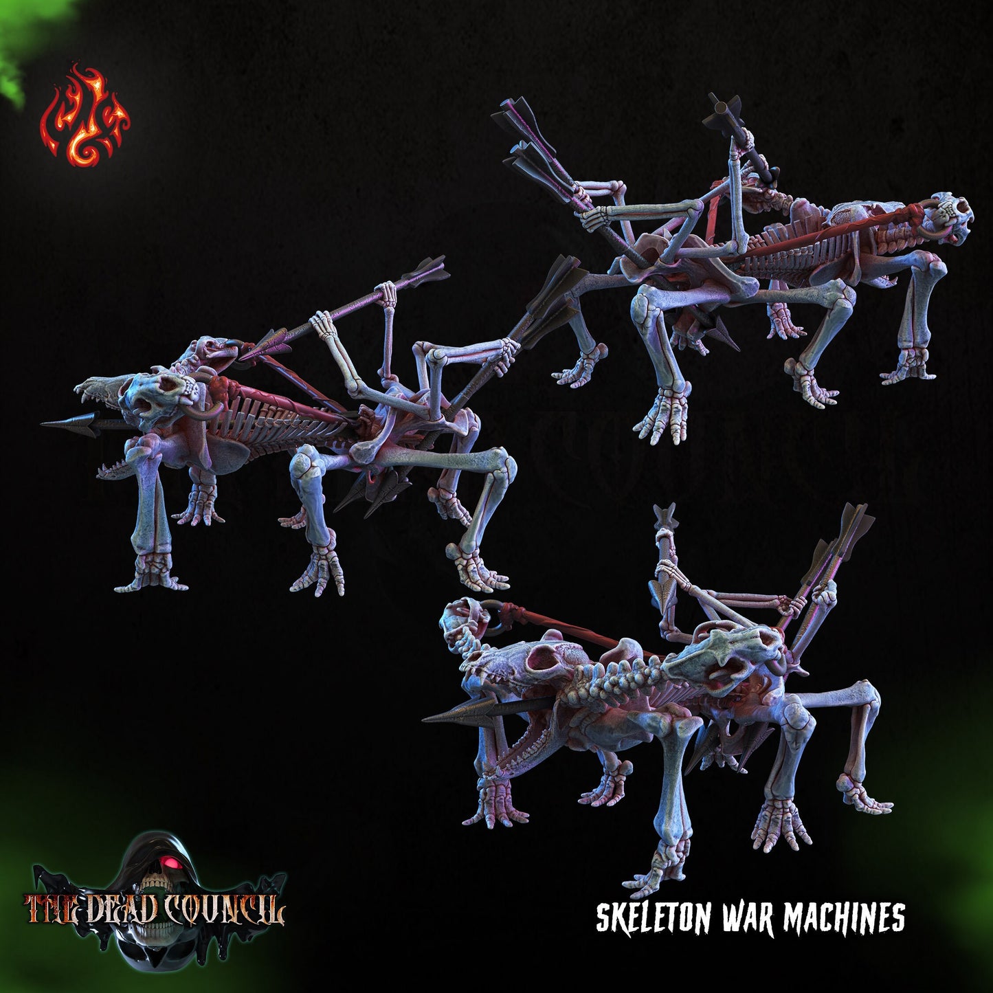 Skeletal War Machines Tabletop RPG Miniature Set | The Dead Council Collection | Crippled God Foundry