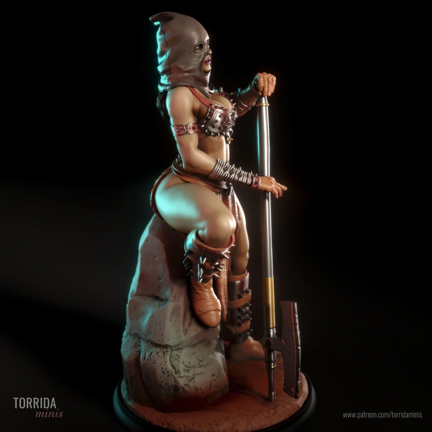 Amyra the Executioner Pin Up Statue & Miniature | Torrida Minis