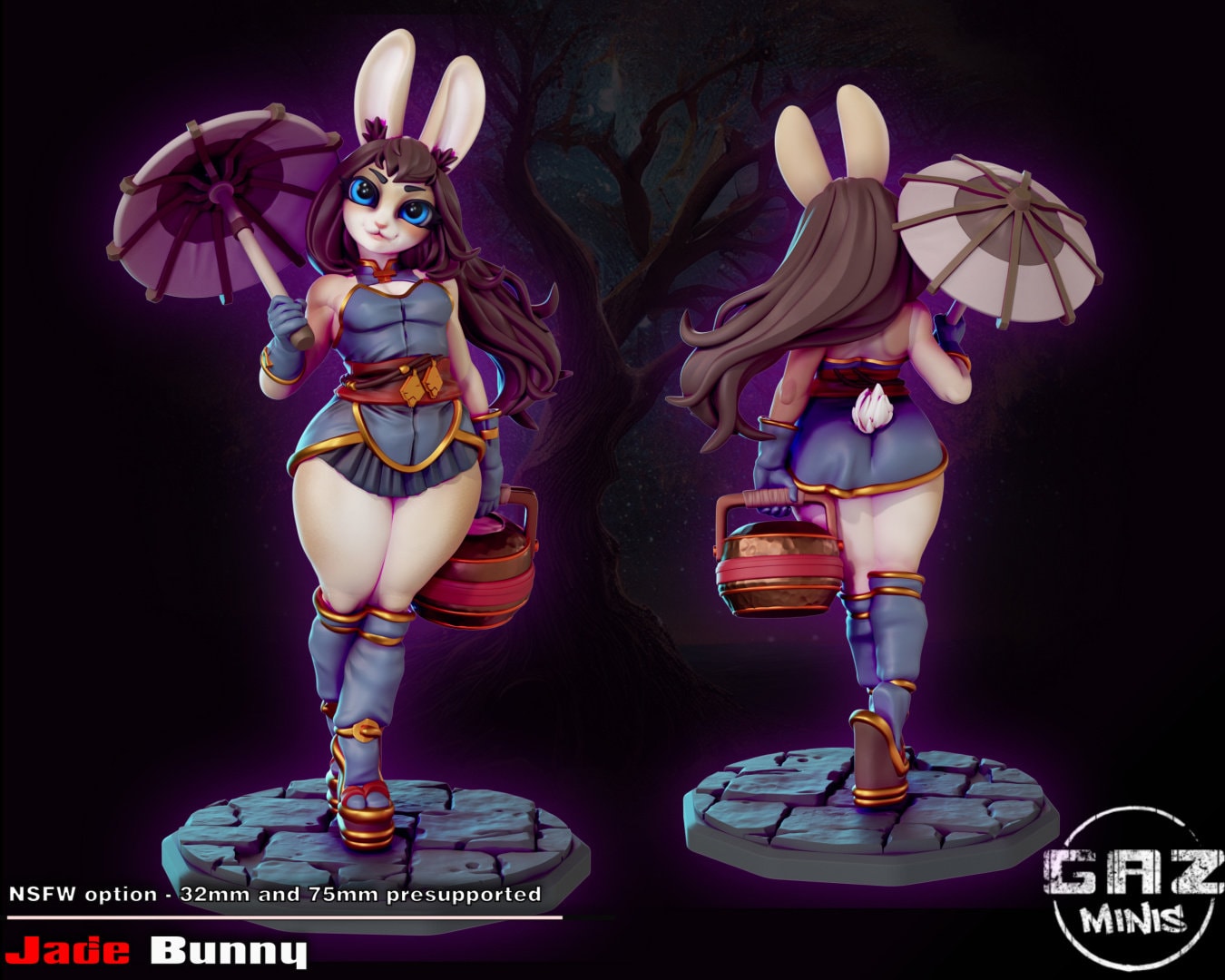 Jade Bunny Tabletop Miniature | Mayhem | Gaz Miniatures