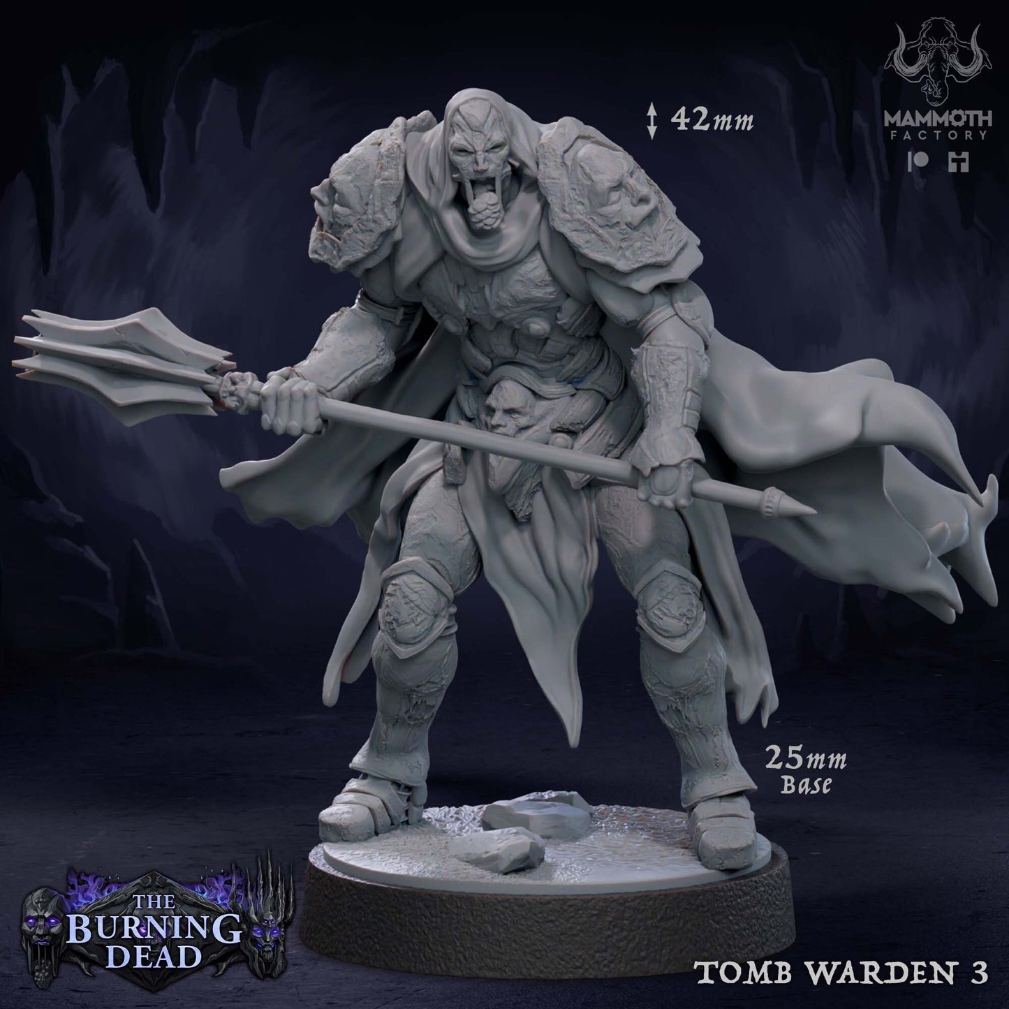 Tomb Warden Tabletop Miniature Set | Burning Dead Collection | Mammoth Factory